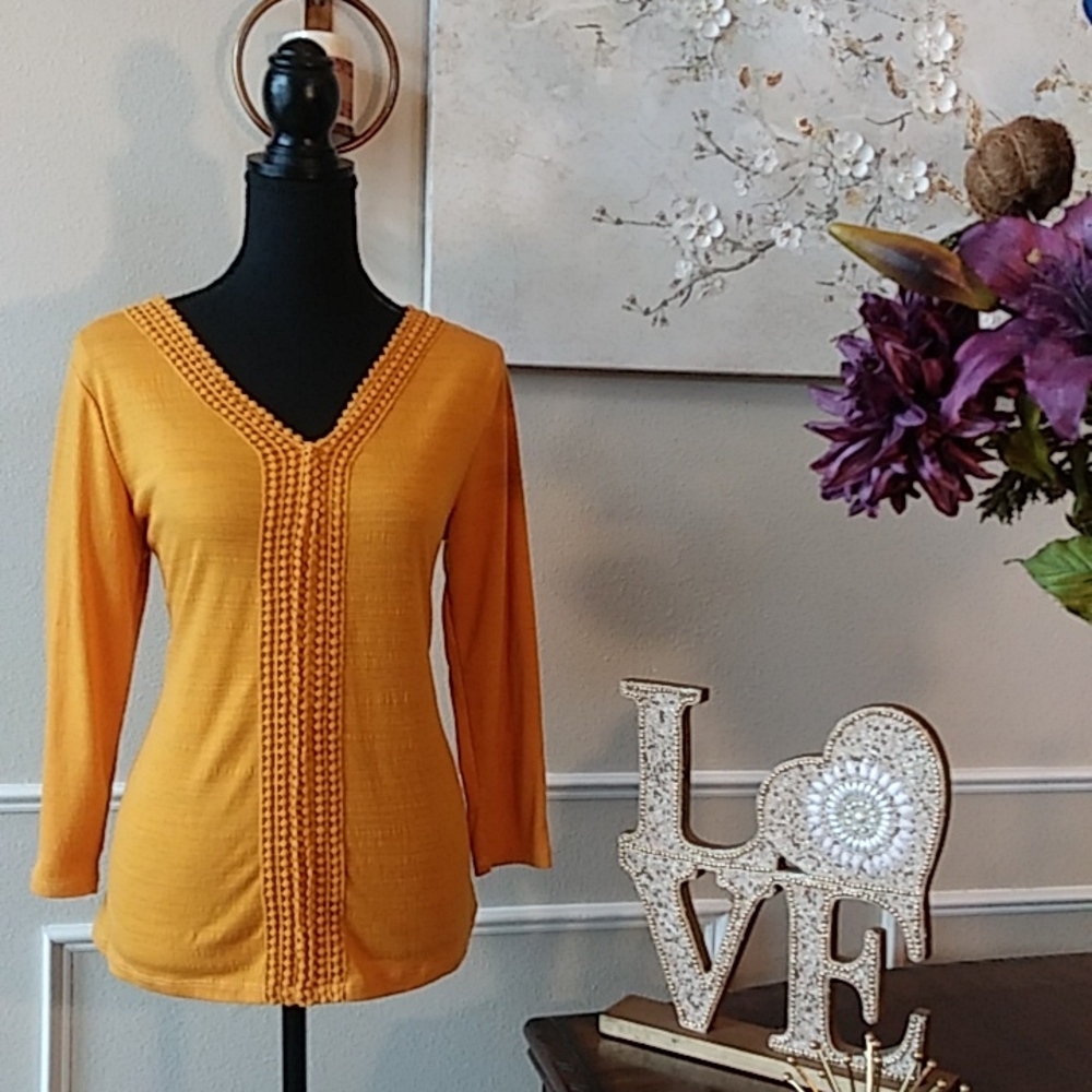 🍁🍂 Carolyn Taylor 3/4 Sleeves Tunic Top. Size S. 🍁🍂 - Picture 9 of 17